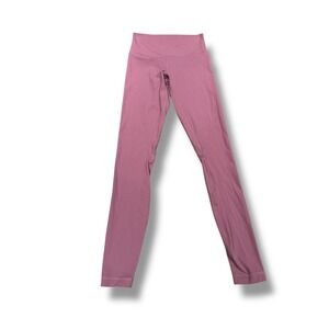 Lululemon Align High Rise Ribbed 28" Leggings Velvet Dust Athleisure Yoga Size 4